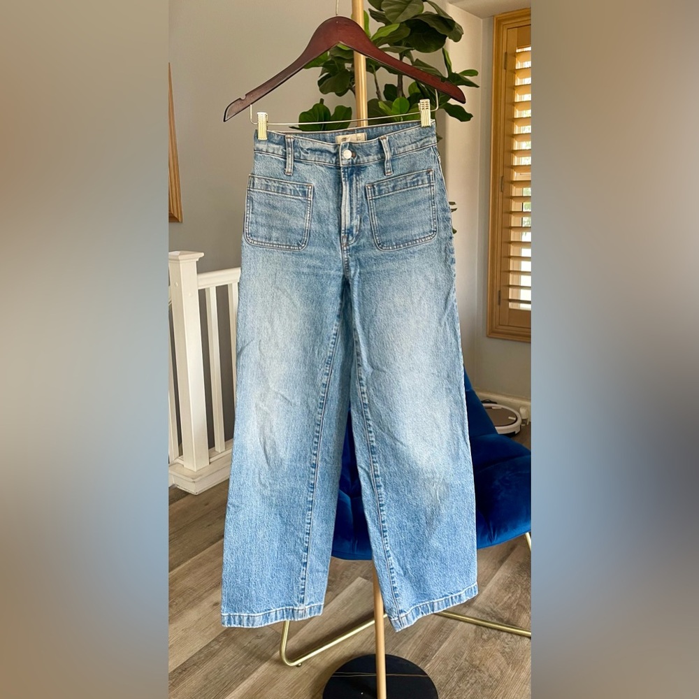 Madewell The Perfect Vintage Patch Pocket Wide Leg Jeans Women’s Size 24 - Picture 4 of 10